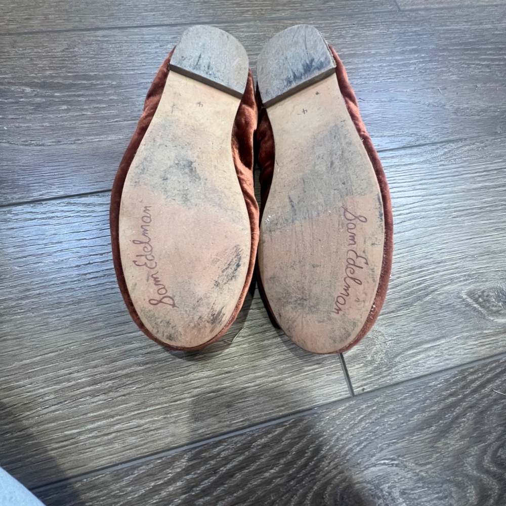 Sam Edelman Girls Felicia Mini Ballet Flats Deep Orchard Velvet Fall/Holiday - Picture 11 of 11